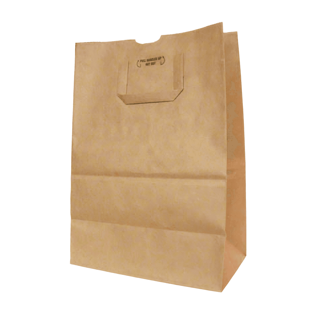 Grocery Shopper Bag Large (LG) 1/6 BBL 12X7X17 IN 10 LB Paper Kraft Natural With Handle 300/Bale