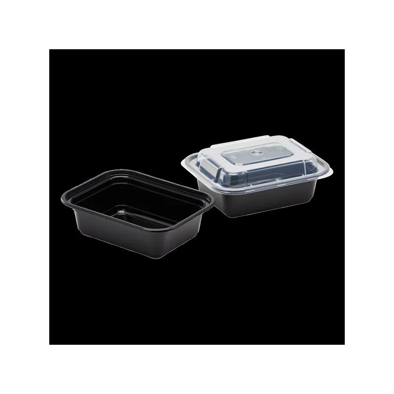 Karat® Take-Out Container Base 12 OZ Black Rectangle Microwave Safe 150/Case