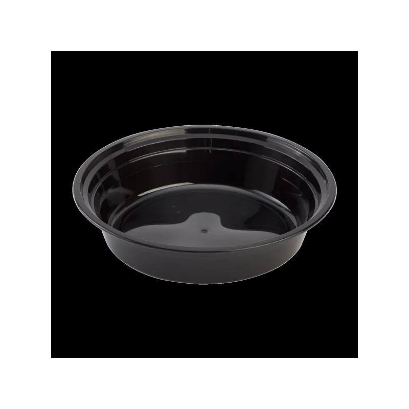 Karat® Take-Out Container Base & Lid Combo 24 OZ PP Black Round Microwave Safe 150/Case