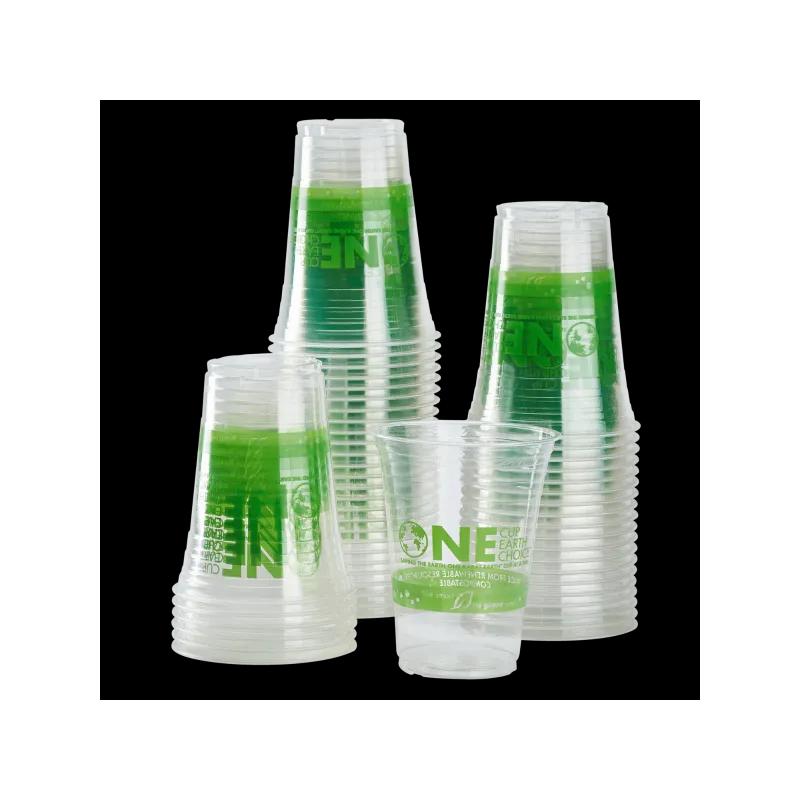 Cup 16 FLOZ PLA Green Stripe 1000/Case