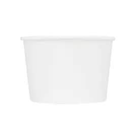 Food Container Base 16 OZ Paper PLA White Plain 500/Case