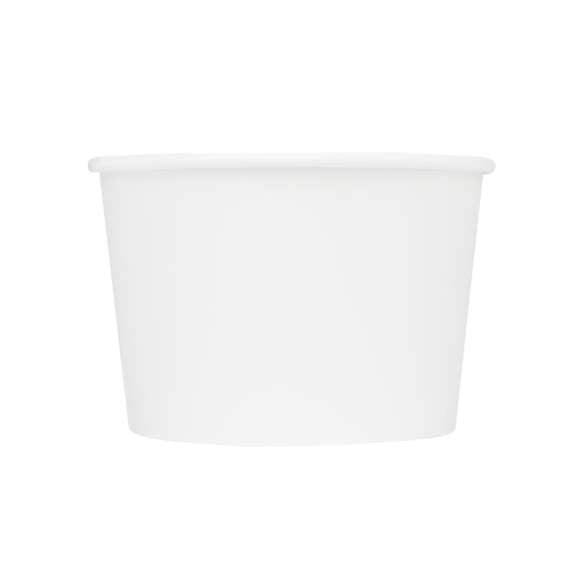 Food Container Base 16 OZ Paper PLA White Plain 500/Case