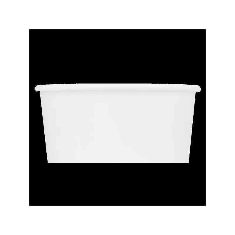 Food Container Base 16 OZ Paper PLA White Plain 500/Case