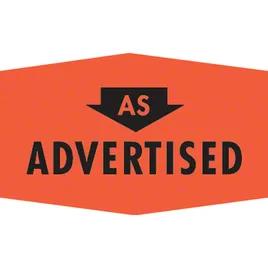 As Advertised Label 1000/Roll