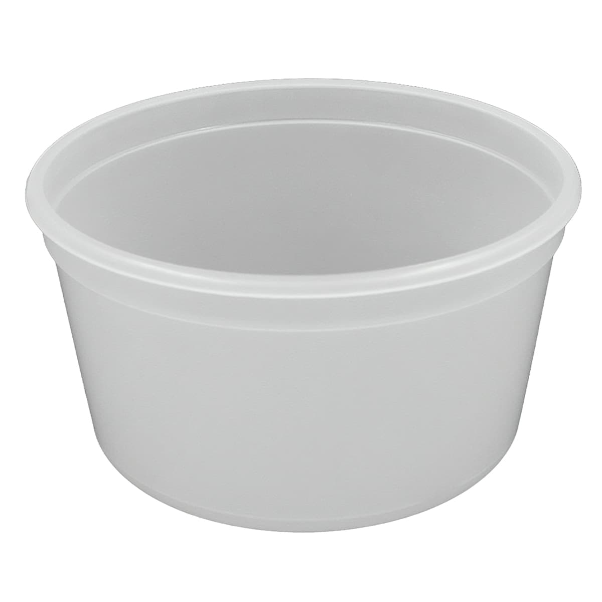 Deli Container 8 OZ PE Natural Squat 500/Case