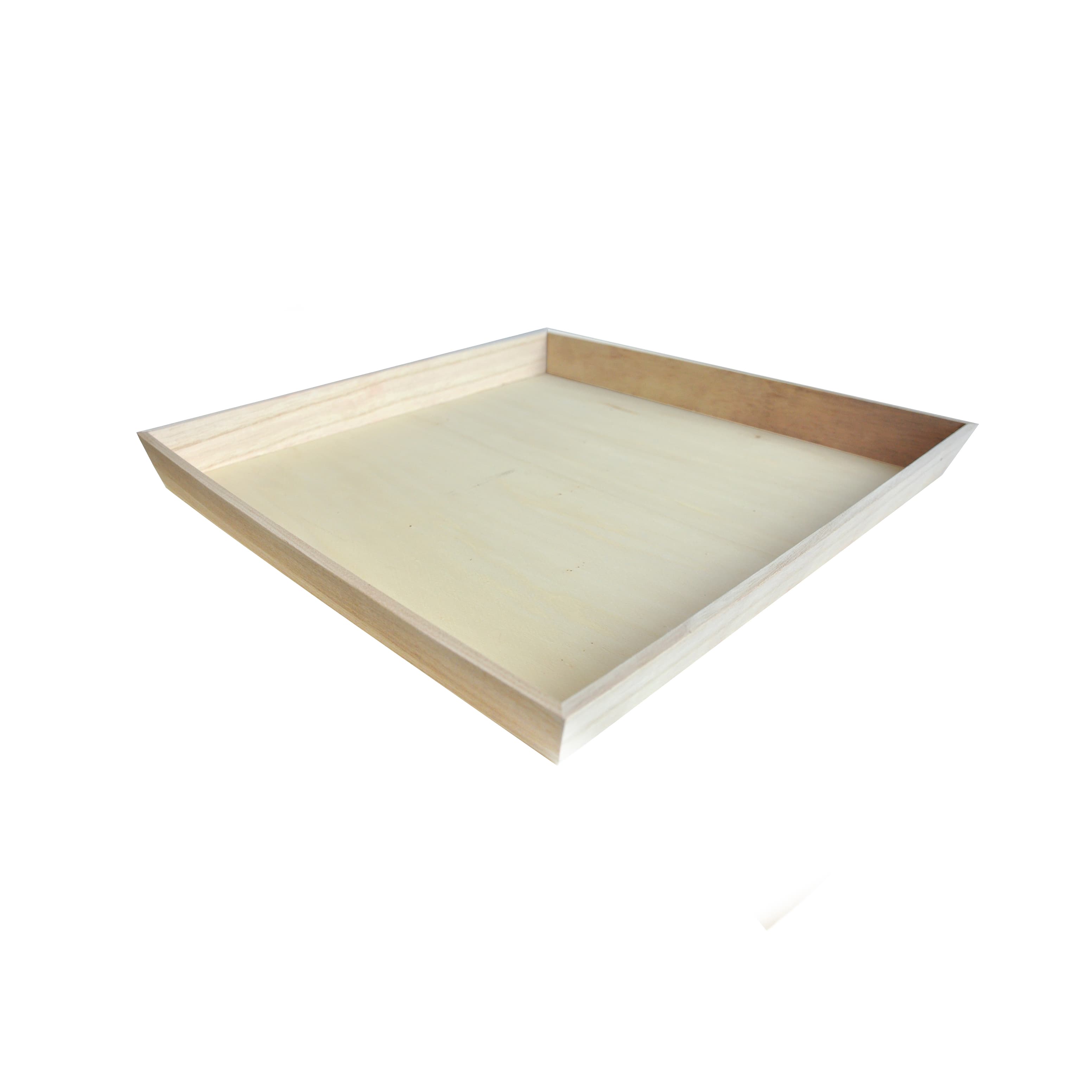 NOAH39 Serving Tray 15.4X15.4X1.6 IN Wood Natural Square Heavy Duty 1 Count/Pack 10 Packs/Case 10 Count/Case