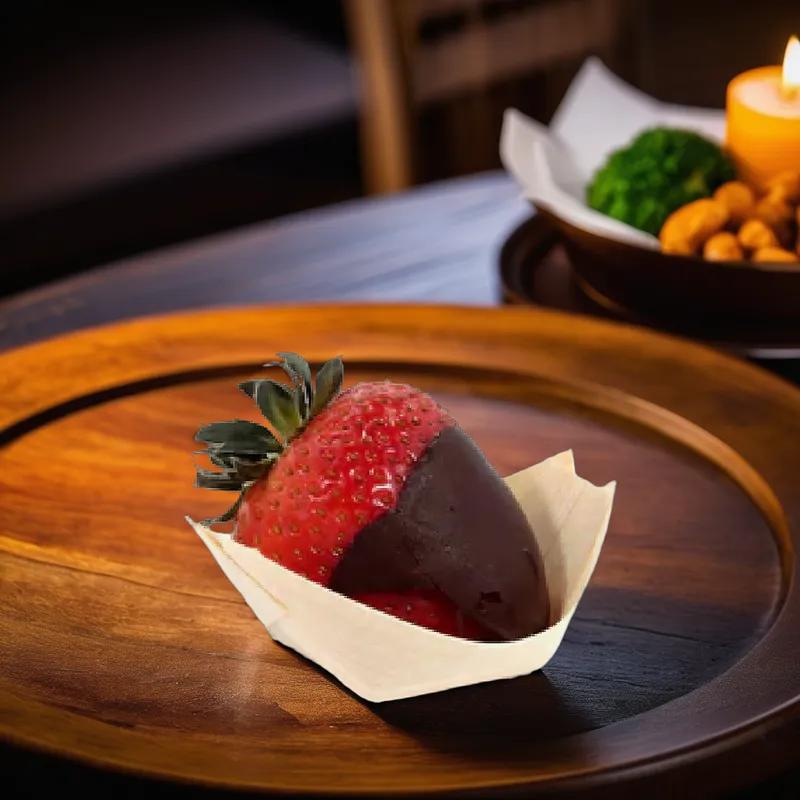 Food Tray 3 IN Wood Boat 500/Case