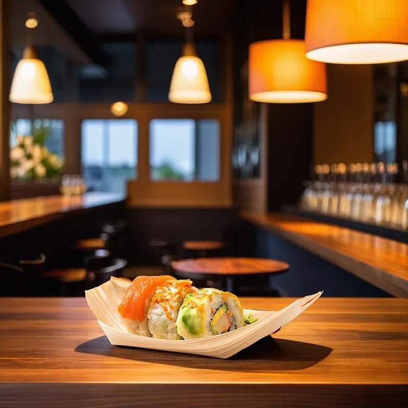 Food Tray 6.8 IN Wood Boat 500/Case