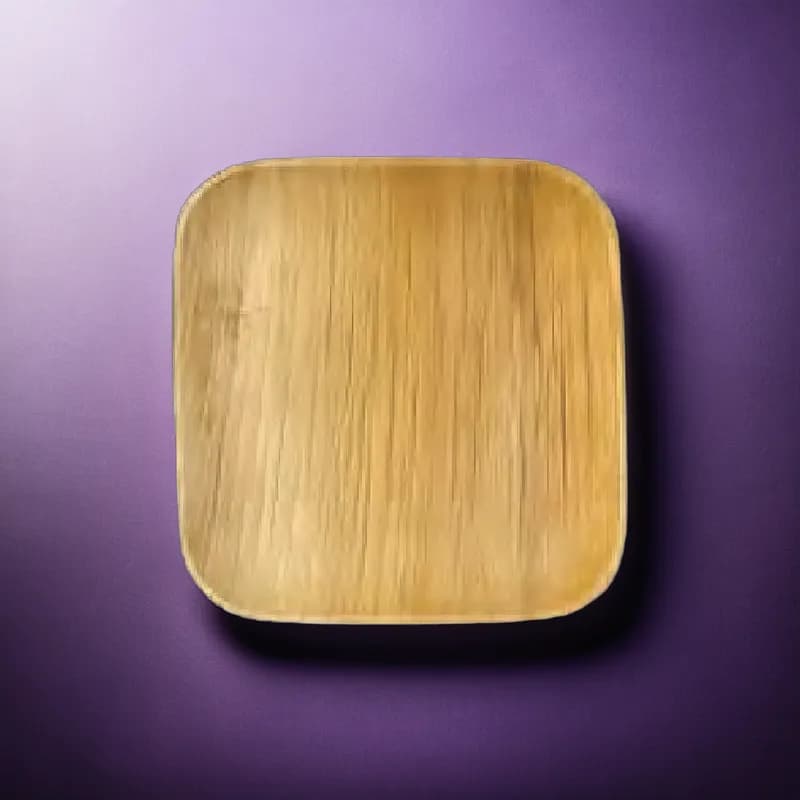 Plate 6X6 IN Leaf Design Square 100/Case