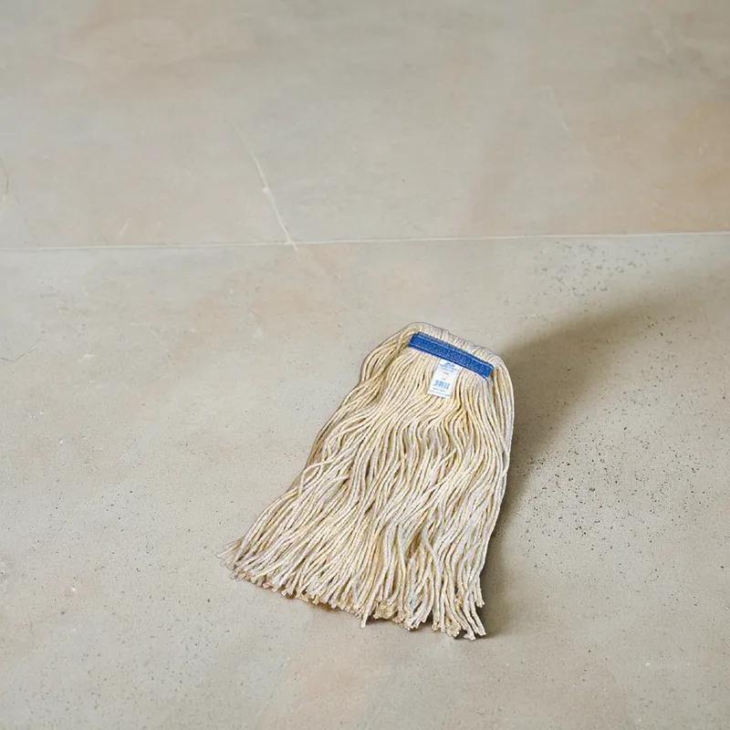 Mop Head #24 White Cotton 4PLY Cut End 1.25IN Narrow Headband 12 Count/Pack 1 Packs/Case