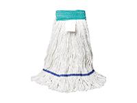 Mop Head Medium (MED) White Cotton Synthetic Blend Loop End 5IN Headband 12 Count/Pack 1 Packs/Case