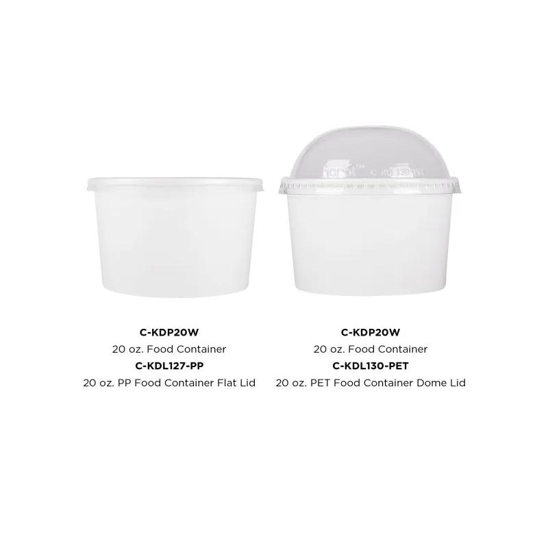 Karat® Food Container Base 20 FLOZ Double Wall Poly-Coated Paper White Poly Coated Inside 600/Case