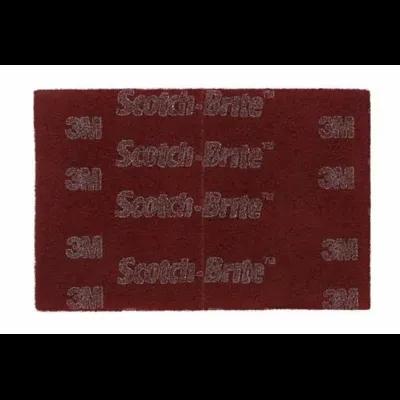 Multipurpose Scrubbing Pad 9X6 IN Maroon Multi-Surface Reuseable 20 Count/Box 3 Box/Case