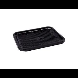 #4S Meat Tray 9.25X7.25X0.59 IN APET Shallow Black 300/Case