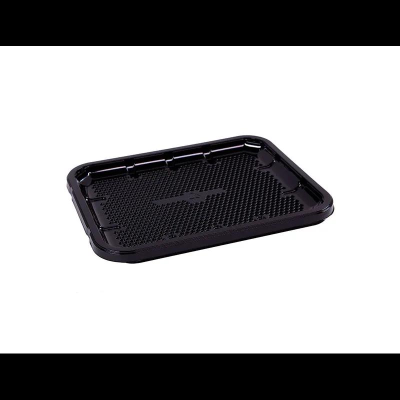 #4S Meat Tray 9.25X7.25X0.59 IN APET Shallow Black 300/Case
