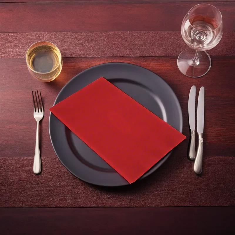 Dinner Napkins 15X17 IN Red 2PLY 1/8 Fold 1000/Case