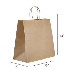 Shopper Bag 13X7X13 IN Paper Kraft With Cord Handle Closure 250/Case