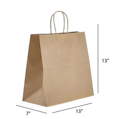 Shopper Bag 13X7X13 IN Paper Kraft With Cord Handle Closure 250/Case