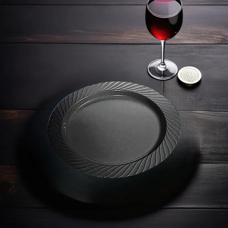 WNA opulence Plate 9 IN Black 240/Case