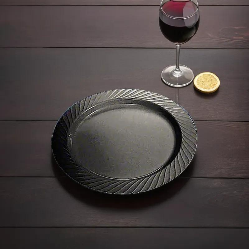 WNA opulence Plate 9 IN Black 240/Case