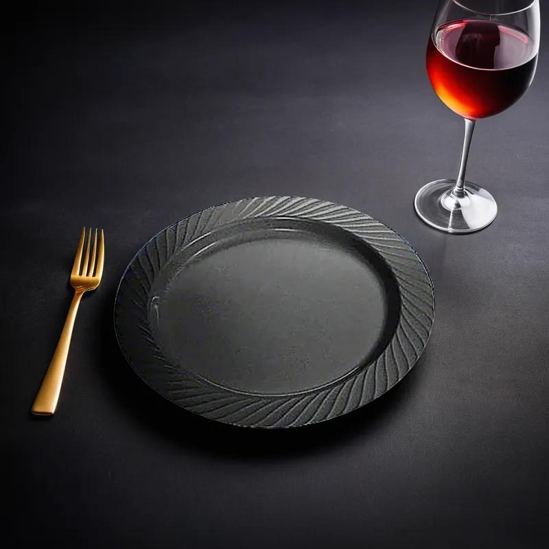 WNA opulence Plate 9 IN Black 240/Case