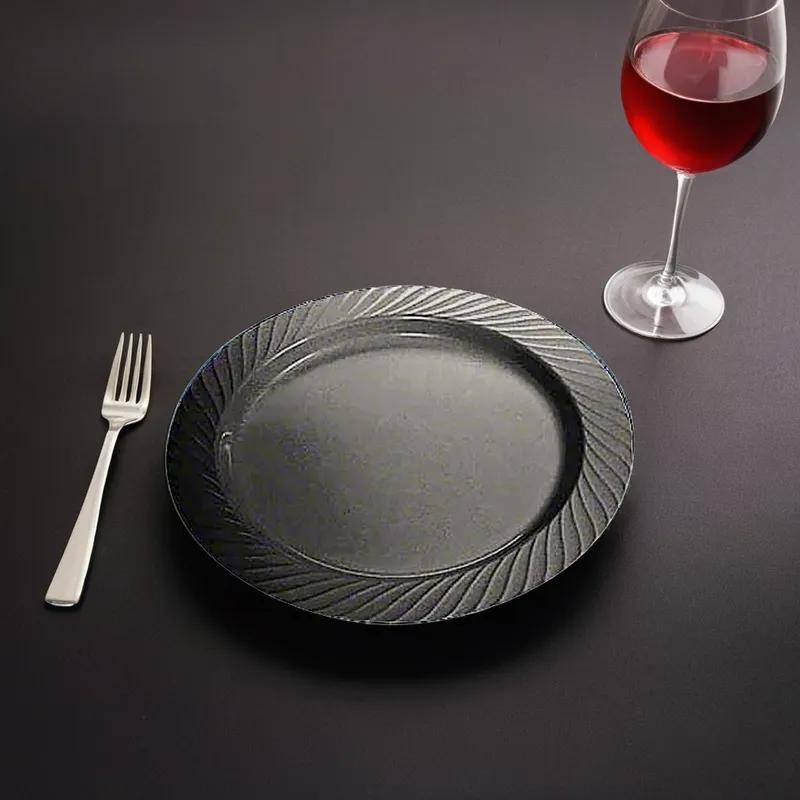 WNA opulence Plate 9 IN Black 240/Case
