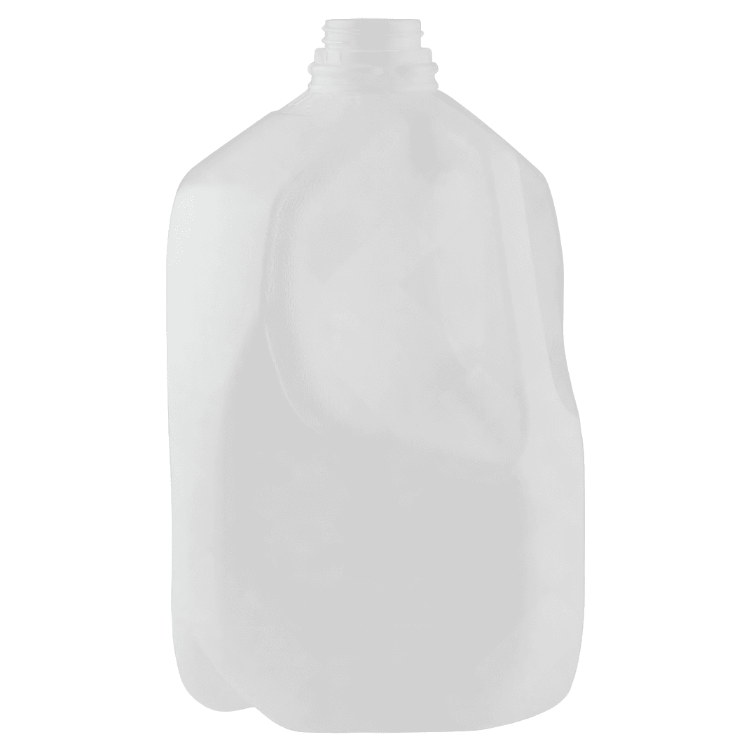 Juice Bottle 1 GAL HDPE Natural Square Plain With Handle 48/Case