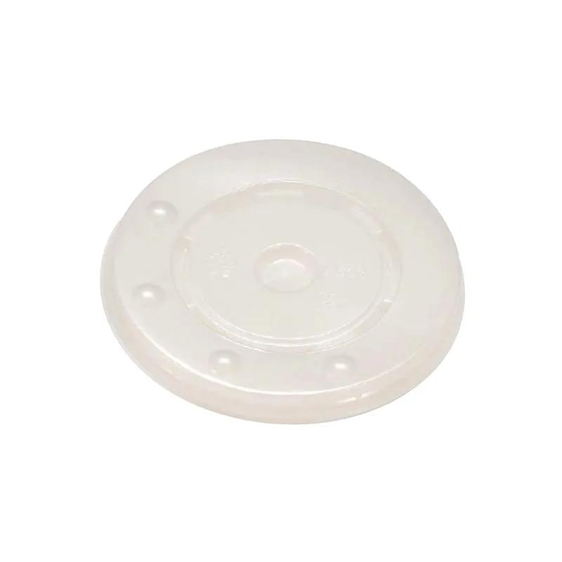 Lid Flat PS Clear For 32 OZ Cold Cup Straw Slot 1000/Case