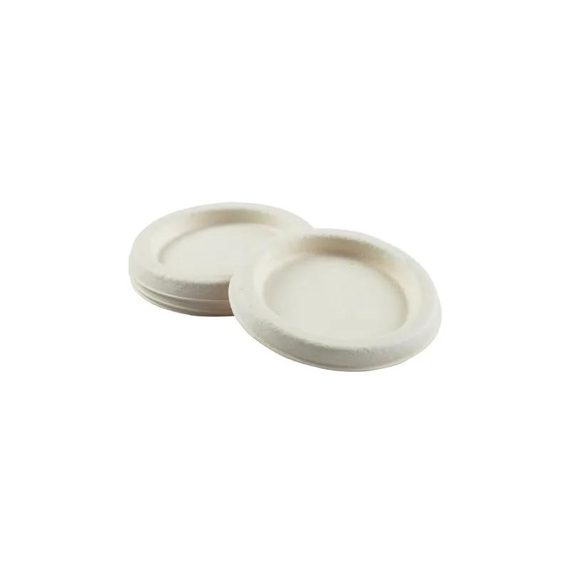 Lid Molded Fiber Natural For 2 OZ Souffle & Portion Cup Freezer Safe 100 Count/Pack 25 Packs/Case 2500 Count/Case