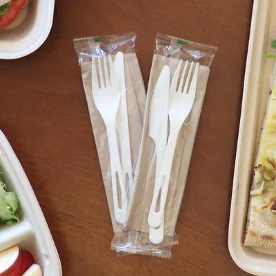 3PC Cutlery Kit Individually Wrapped With Napkin,Fork,Knife 500/Case