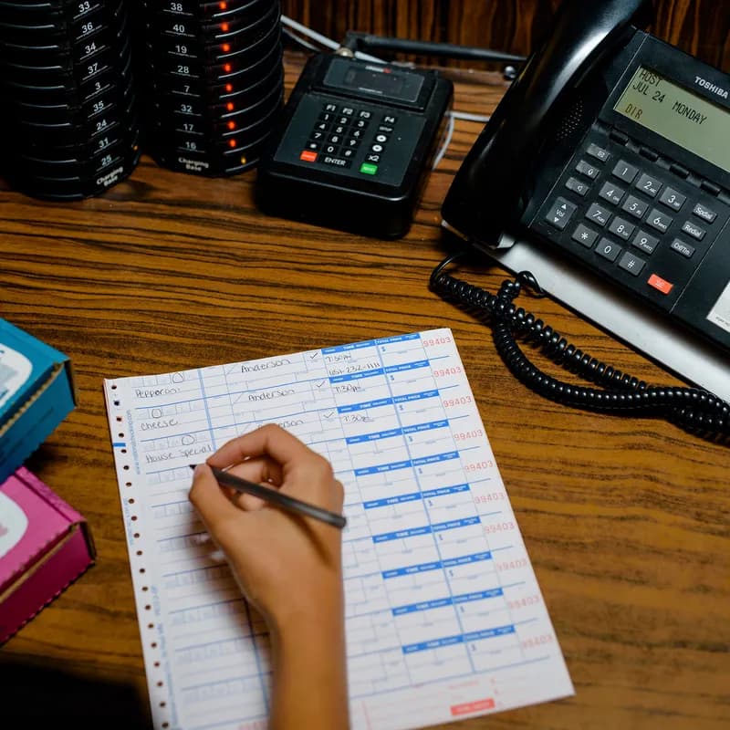 Pizza Delivery Form 9.25X11 IN White 4-Part Large 3000/Case