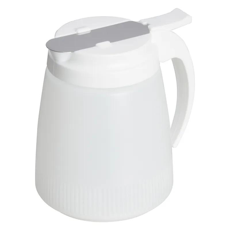Syrup Beverage Dispenser Pourer 48 OZ Plastic Slide Lid 1/Each