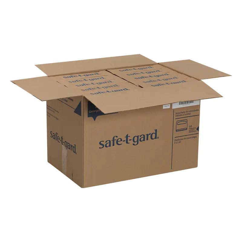 Safe-T-Gard® Toilet Paper & Seat Cover Dispenser 11.75X2.5 IN Black 1/2 Fold 1/Each