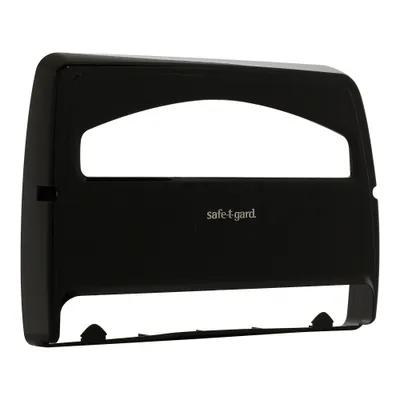 Safe-T-Gard® Toilet Paper & Seat Cover Dispenser 11.75X2.5 IN Black 1/2 Fold 1/Each