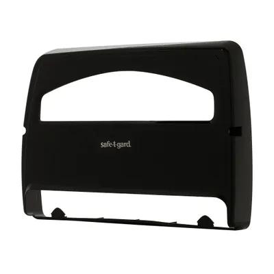 Safe-T-Gard® Toilet Paper & Seat Cover Dispenser 11.75X2.5 IN Black 1/2 Fold 1/Each