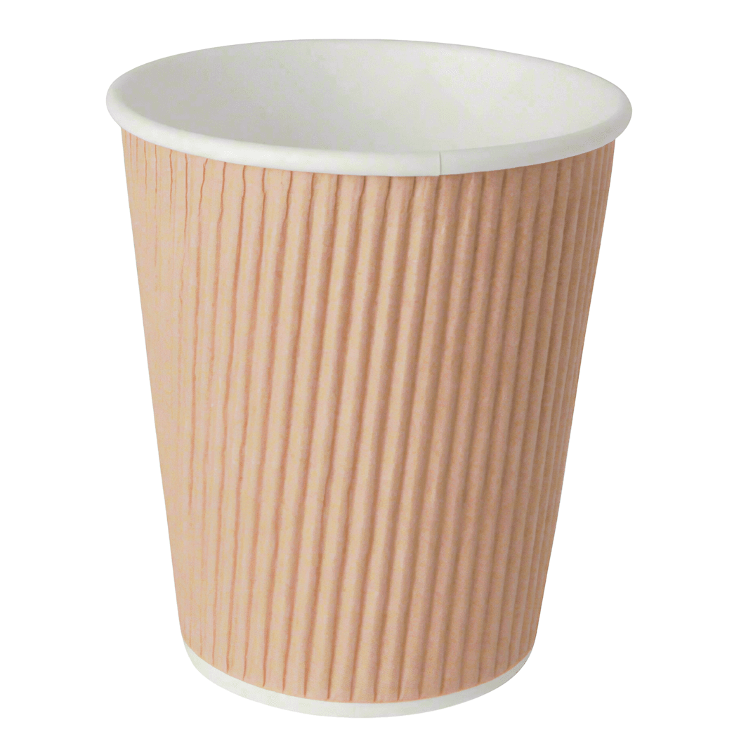 Cup Ripple 4 FLOZ Kraft 500/Case