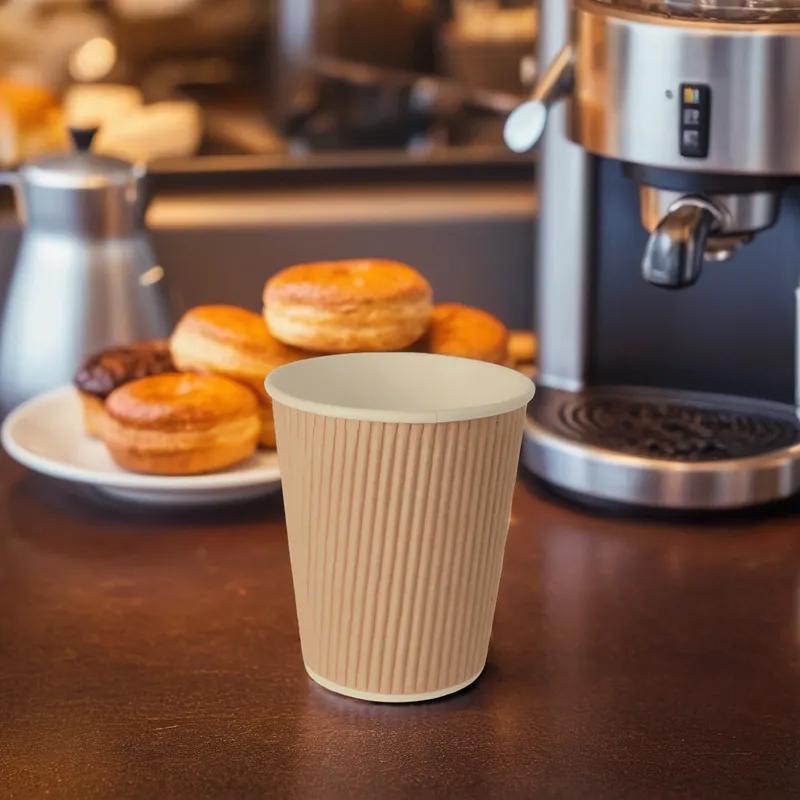 Cup Ripple 4 FLOZ Kraft 500/Case