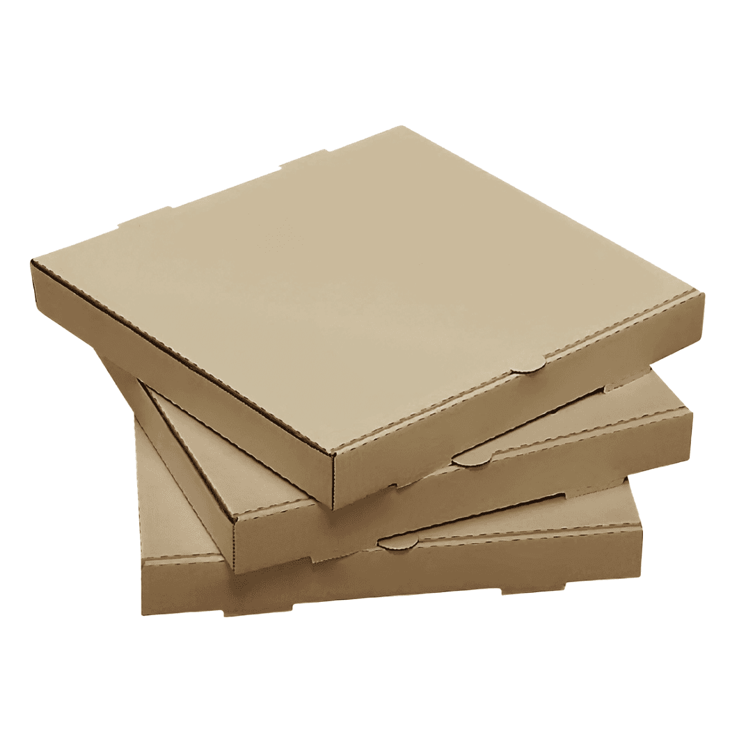 Pizza Box 14X14X1.63 IN Corrugated Cardboard Brown Plain B-Flute 50/Pack