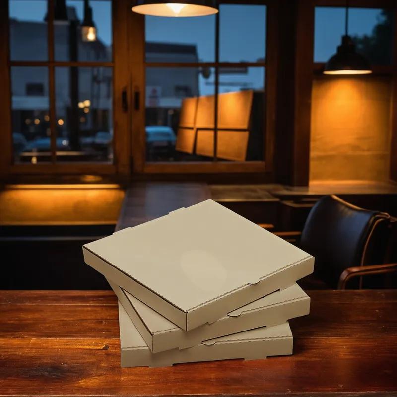 Pizza Box 14X14X1.63 IN Corrugated Cardboard Brown Plain B-Flute 50/Pack