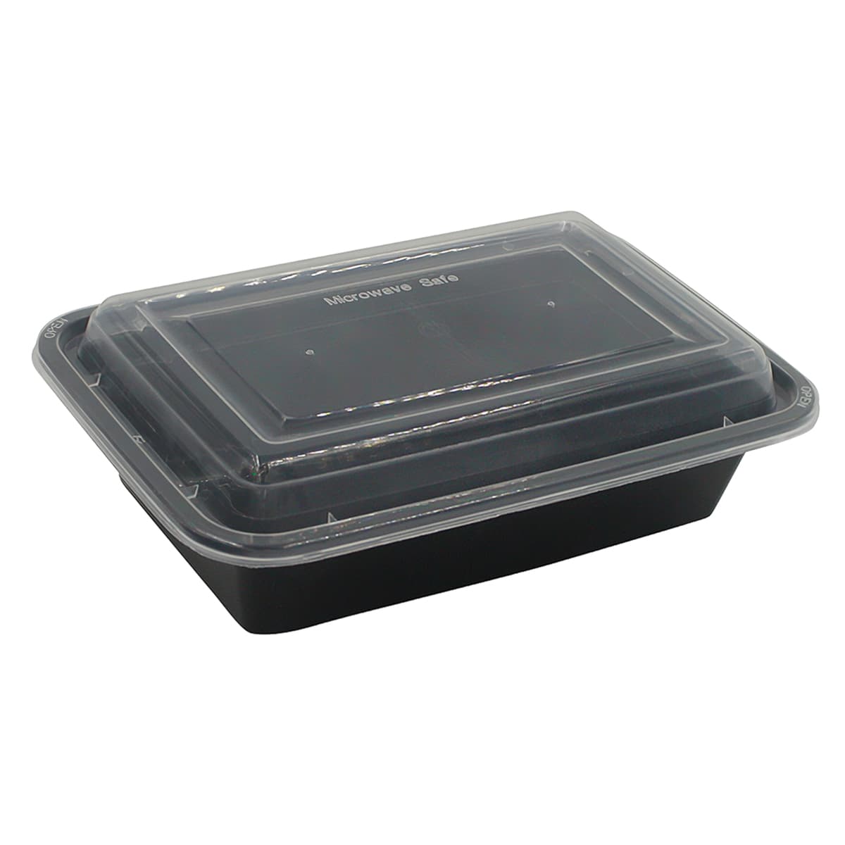 Take-Out Container Base & Lid Combo 24 OZ Plastic Black Heavy Duty 120/Case