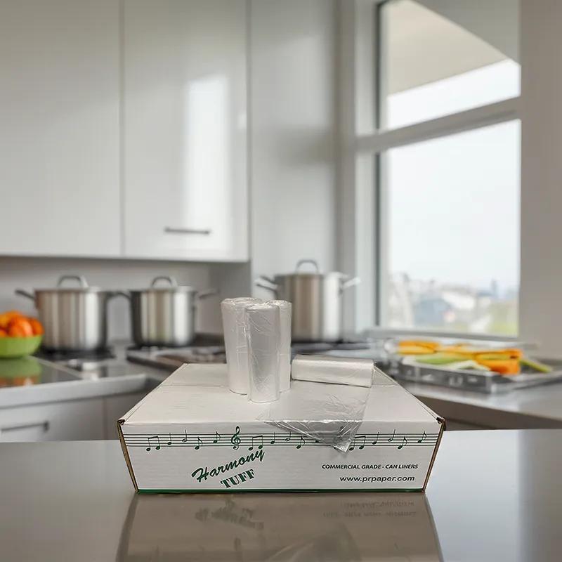 Liner 40X46 IN 45 GAL Clear LDPE 1MIL Flat Seal 250/Case