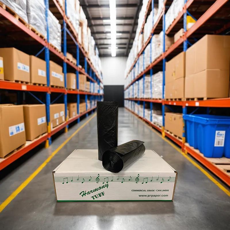 Liner 43X46 IN 56 GAL Black LDPE 1.5MIL Gusset Seal 100/Case