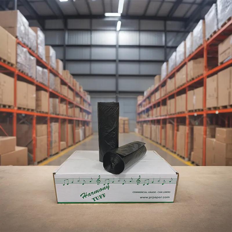 Liner 43X46 IN 56 GAL Black LDPE 1.5MIL Gusset Seal 100/Case