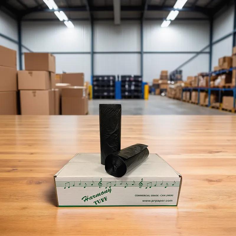 Liner 40X46 IN 45 GAL Black LLDPE 1.5MIL Flat Seal 100/Case