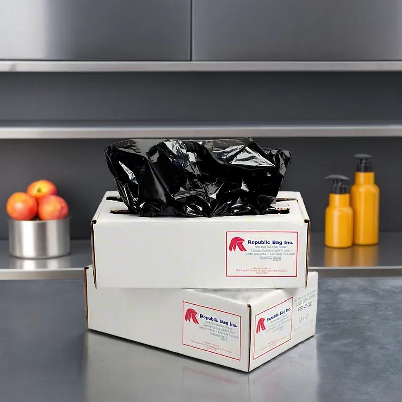 Liner 17X17 IN 4 GAL Black 0.4MIL 1000/Case