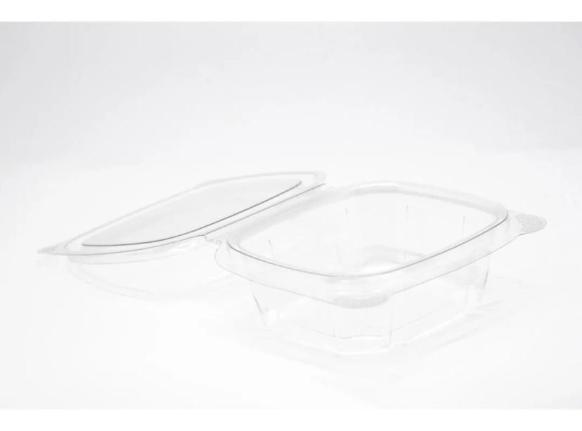 Deli Container Hinged With Flat Lid 4 OZ RPET Clear 100 Count/Pack 4 Packs/Case 400 Count/Case