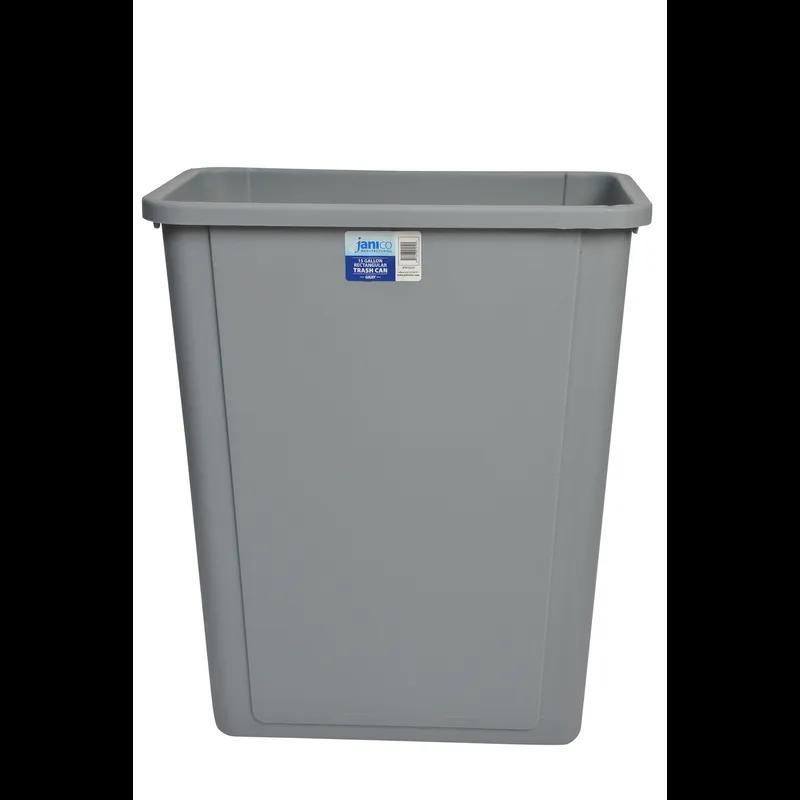 Trash Can 15 GAL 60 QT Gray Plastic 1/Each