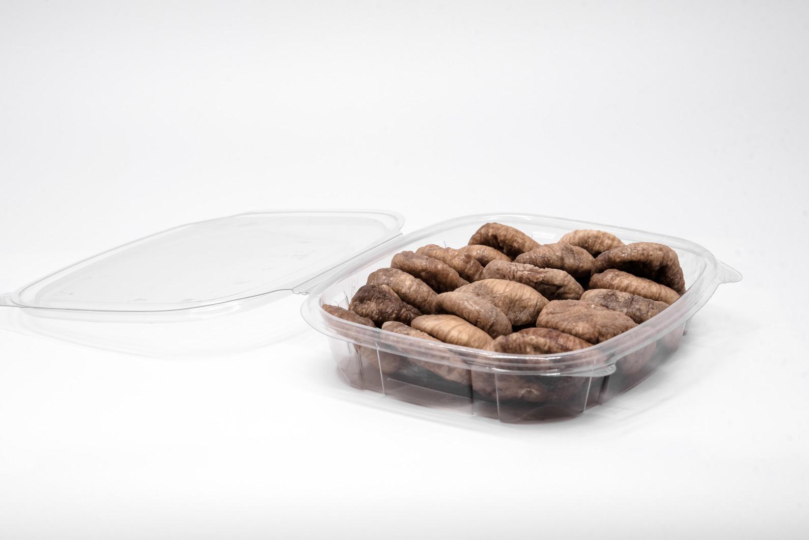 Deli Container Hinged With Flat Lid 16 OZ RPET Clear Rectangle 200/Case
