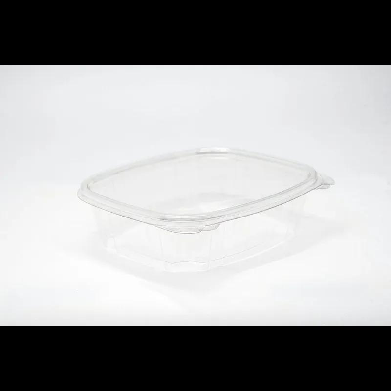 Deli Container Hinged With Flat Lid 24 OZ RPET Clear 100 Count/Pack 2 Packs/Case 200 Count/Case