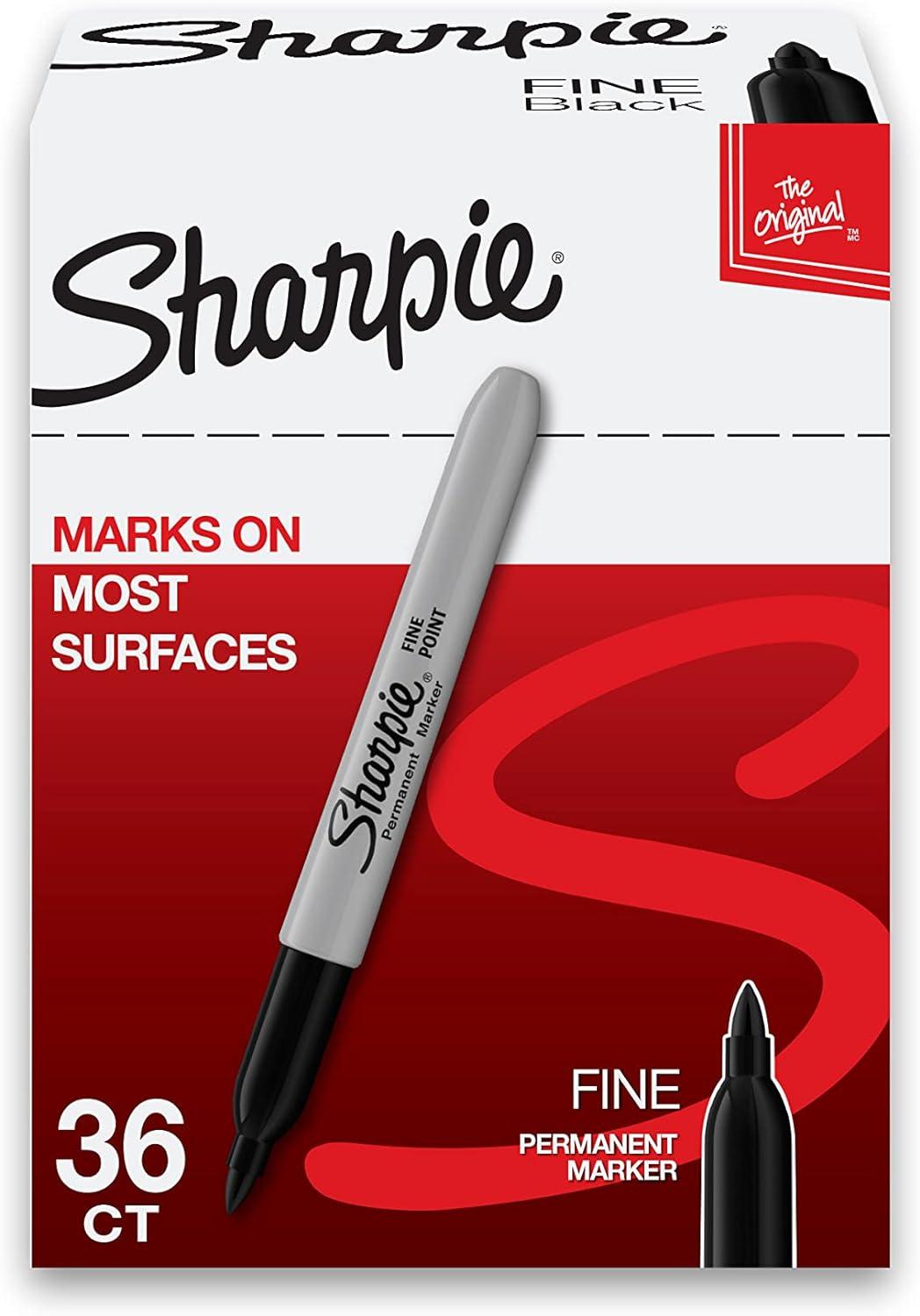 Sharpie® Permanent Marker Black Fine Point 36/Pack